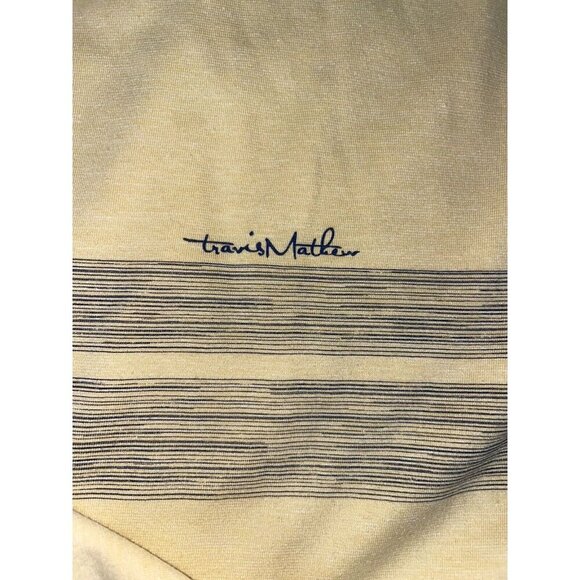 Travis Mathew Men's Large Golf Polo Light Yellow Cream Lightweight short sleeve - Picture 6 of 7